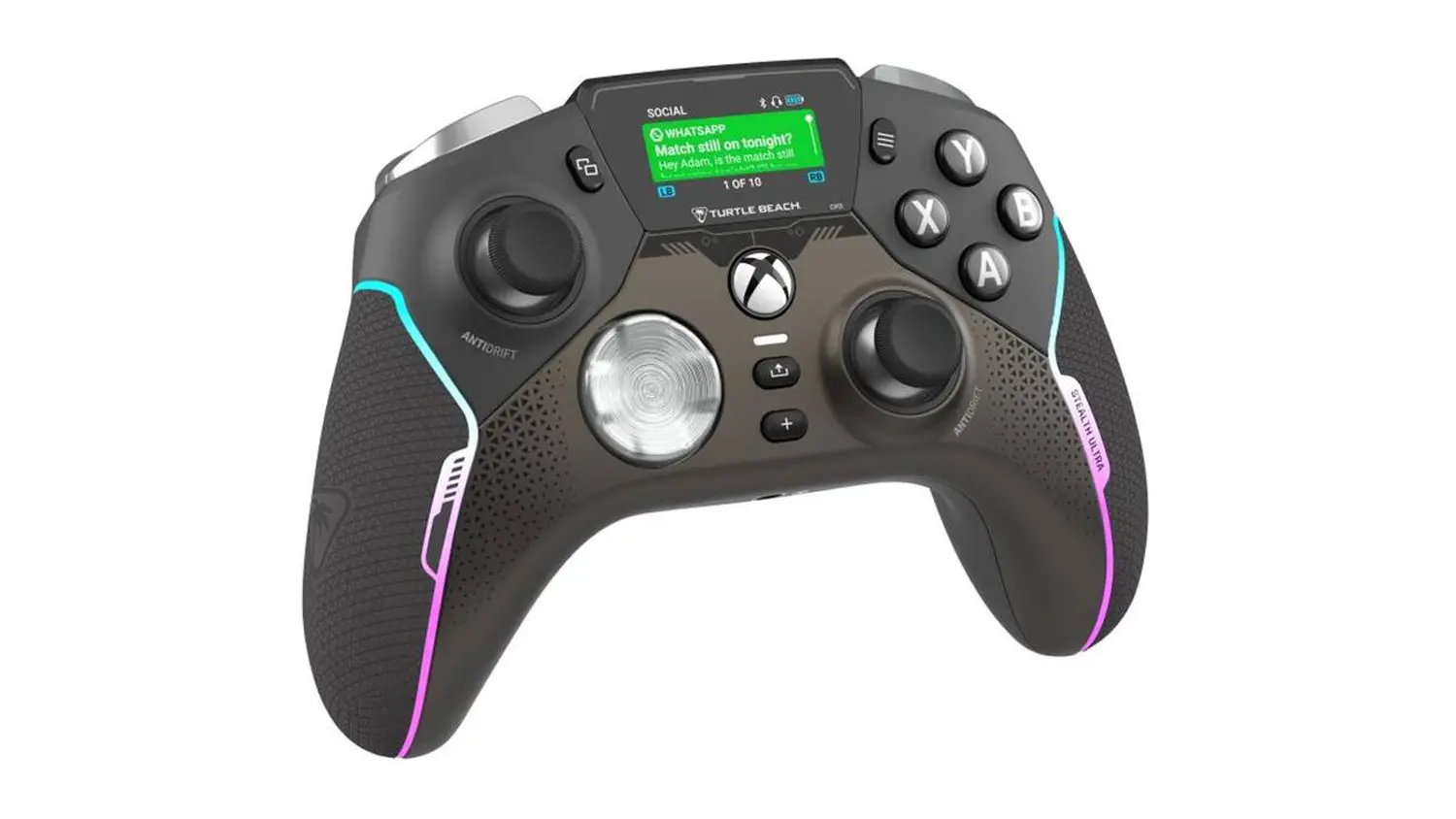 Turtle Beach Stealth ULTRA a detail displeja vodiča